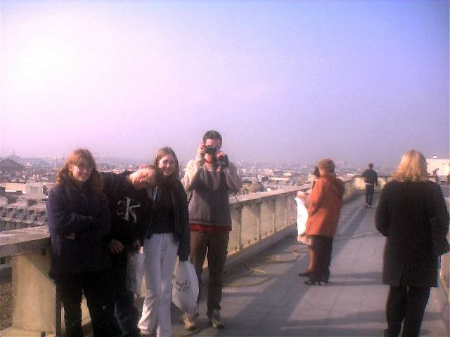 On the roof of Galeries Lafayette in 2002