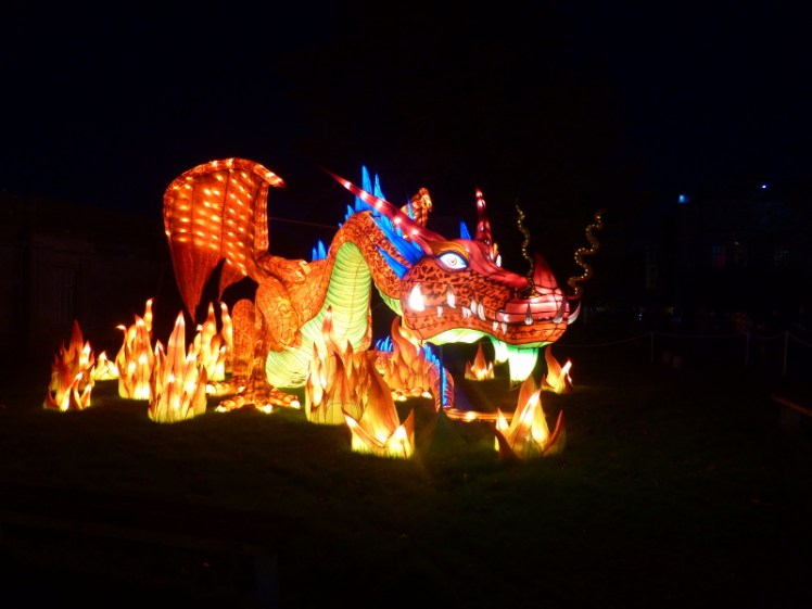 Dragon lantern at Longleat's Festival of Lights