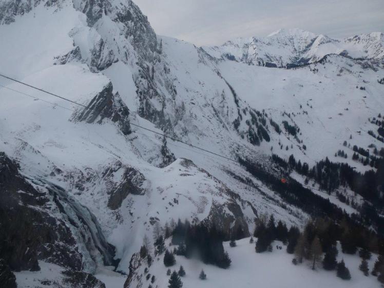 The top of Engstligen Falls from the cable car