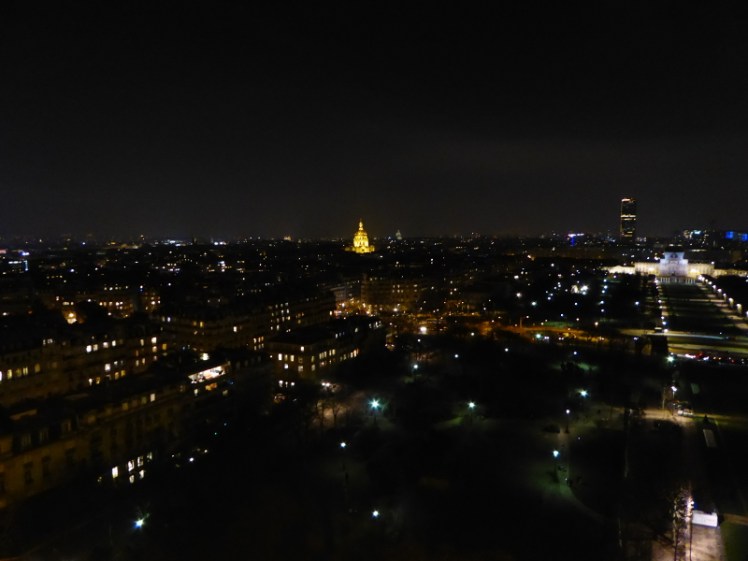 Paris by night from the first floor of the Eiffel Tower