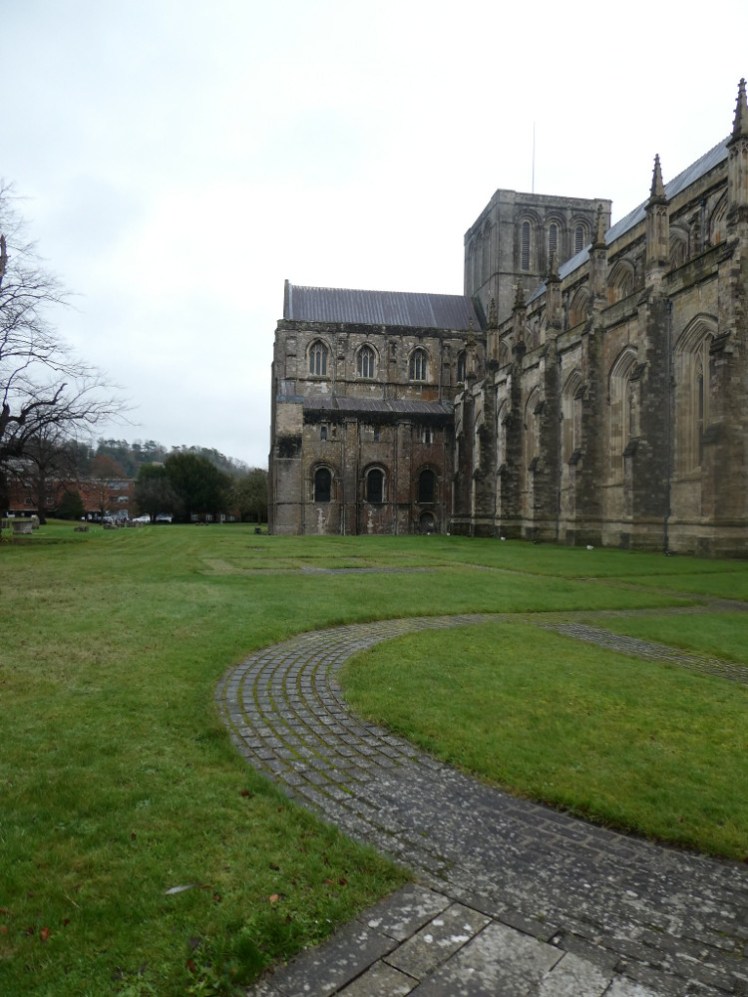 Winchester Cathedral's stubby Norman tower