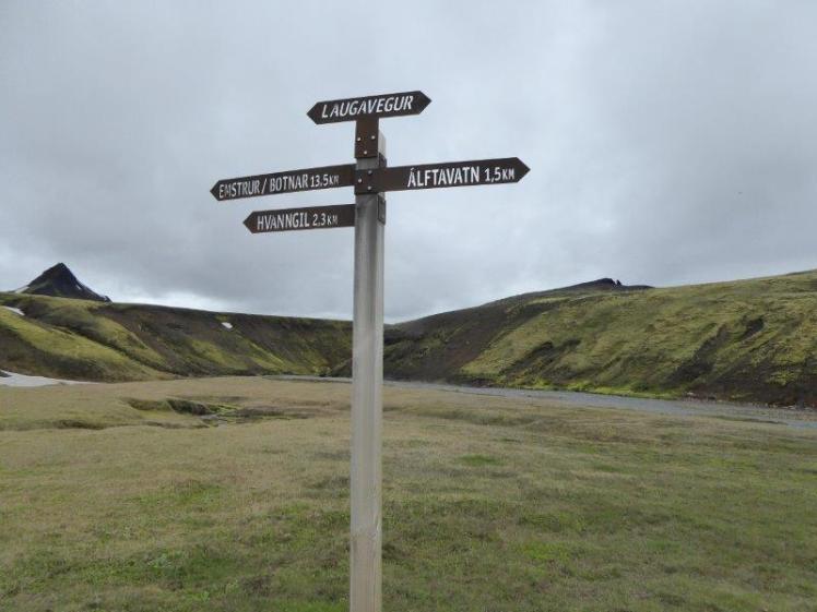 Laugavegur signpost