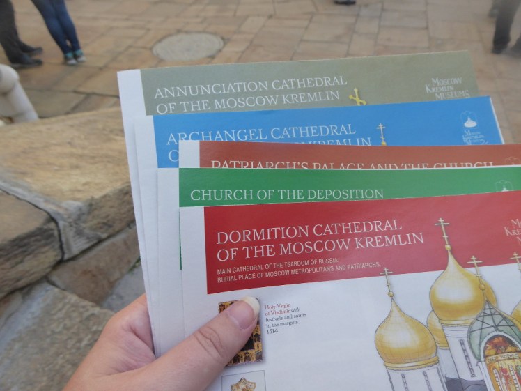Carefully collected leaflets for each of the five Kremlin Cathedrals