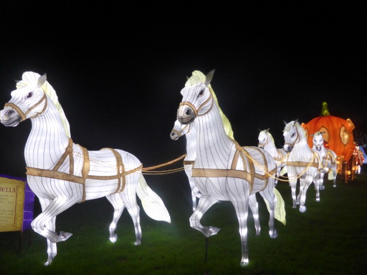 Cinderella's coach lantern at Longleat's Festival of Lights