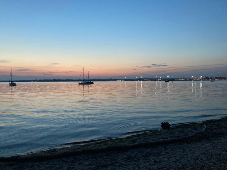 Sunset over Poole from the east end of Brownsea Island