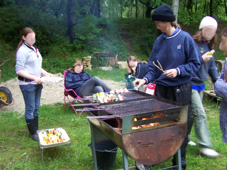Cooking on a barbecue