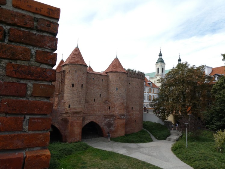 Warsaw Barbican, a gatehouse in the old gates which looks a bit like a small red brick castle.