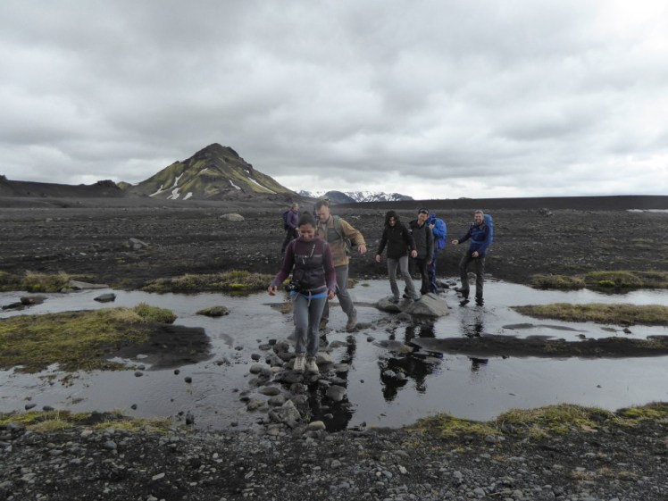 A river crossing on the Laugavegur Trail