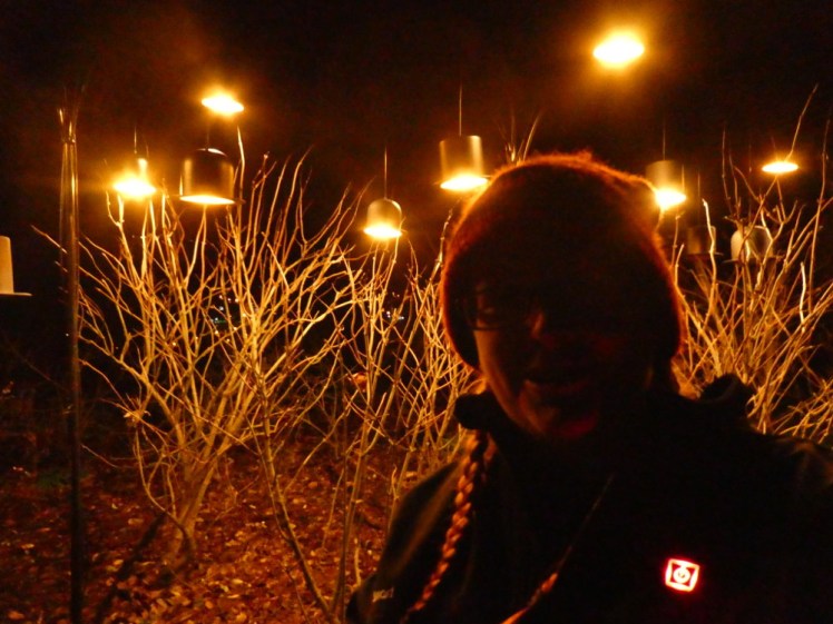 Selfie with illuminated top hats