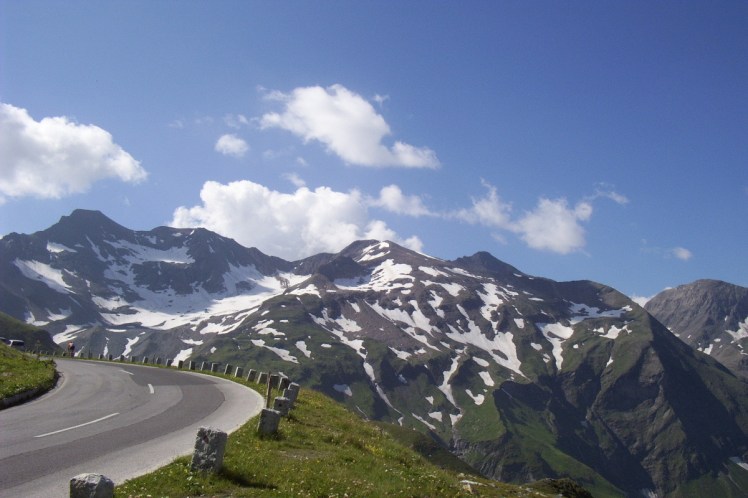 A hairpin bend of road with a