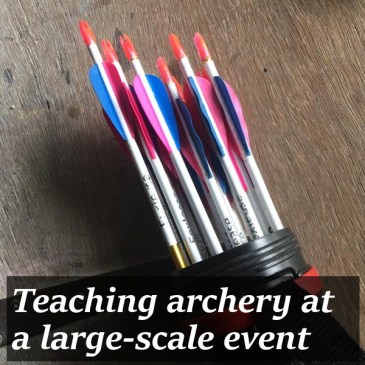 Teaching archery at a large-scale event title pic