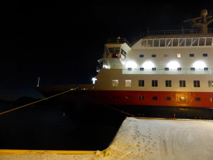 Hurtigruten MS Nordlys docked Harstad
