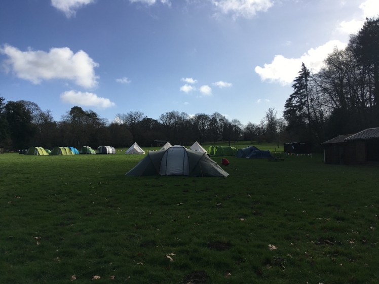 Sparkle & Ice campsite on sunny Saturday