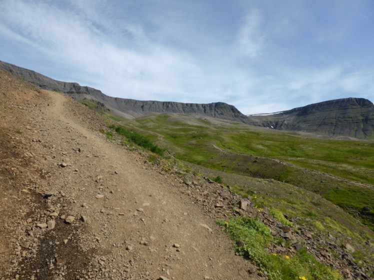 The steepness of the steep left-hand path