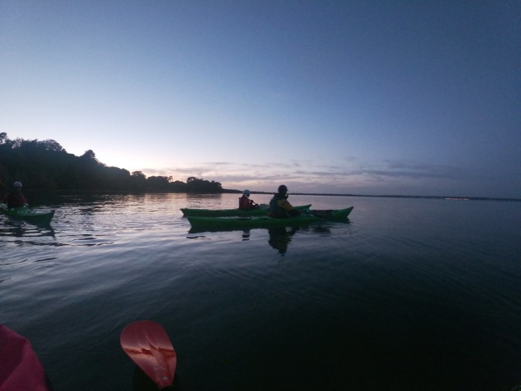 The group having a night nav lesson in the corner of South Beach