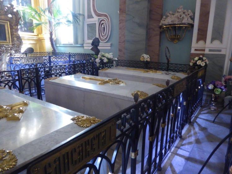 The tombs of some of the early Romanov tsars, including Peter the Great and Catherine I