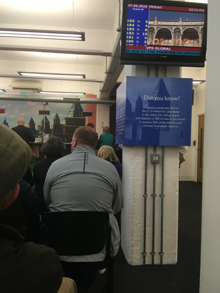 Inside the Russian Visa Centre in London