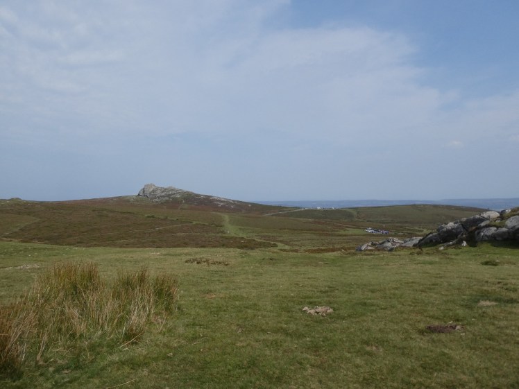 The view from Saddle Tor, featuring Haytor