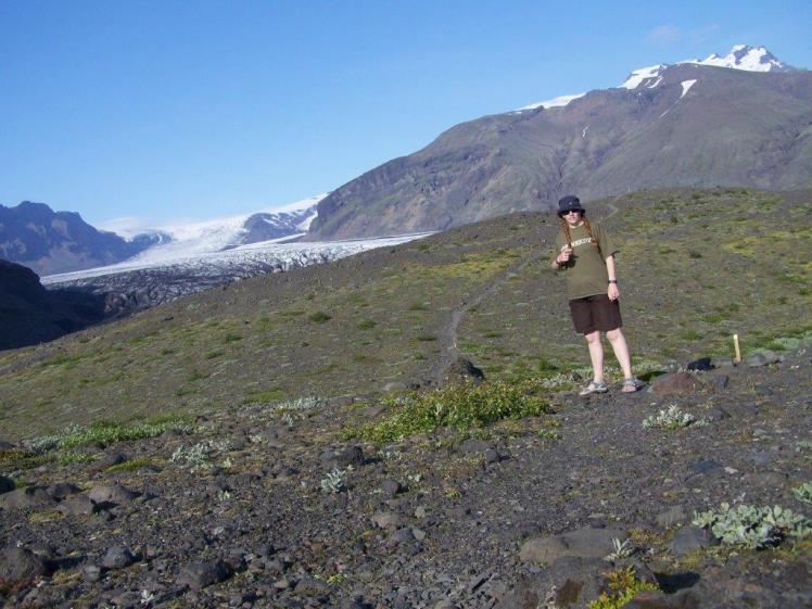 Timer-selfie at Skaftafellsjökull
