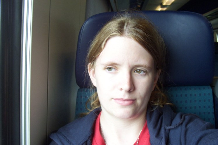 My first selfies on a train home from St Gallen in 2006