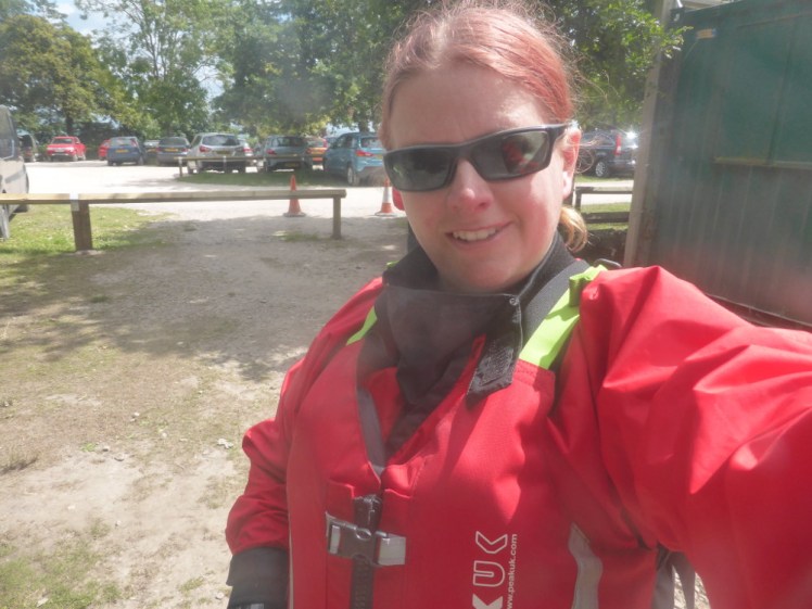 Jacketed & buoyancy-aided and now actually ready for kayaking