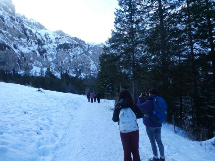 The slippery bit of the hike near the Unter den Birg cable car station