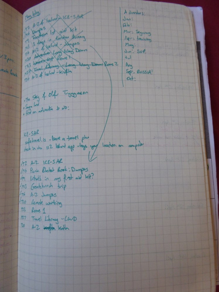 Blog page in my diary