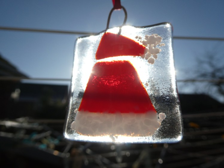 Christmas hat decoration in the sunlight