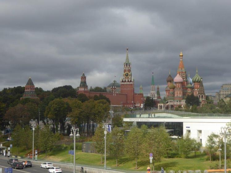 The view over Red Square & the Kremlin from the Flying Bridge at Zaryadye Park