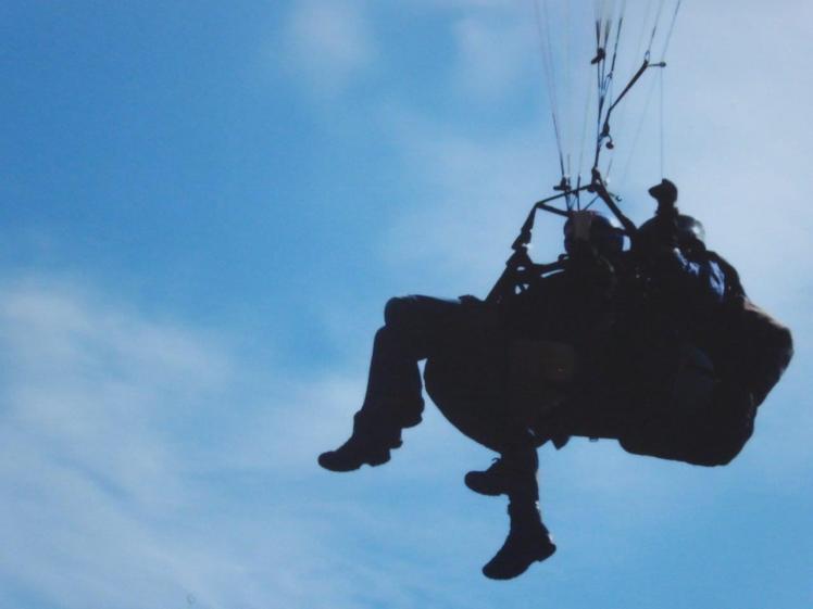 Paragliding - as seen from the ground
