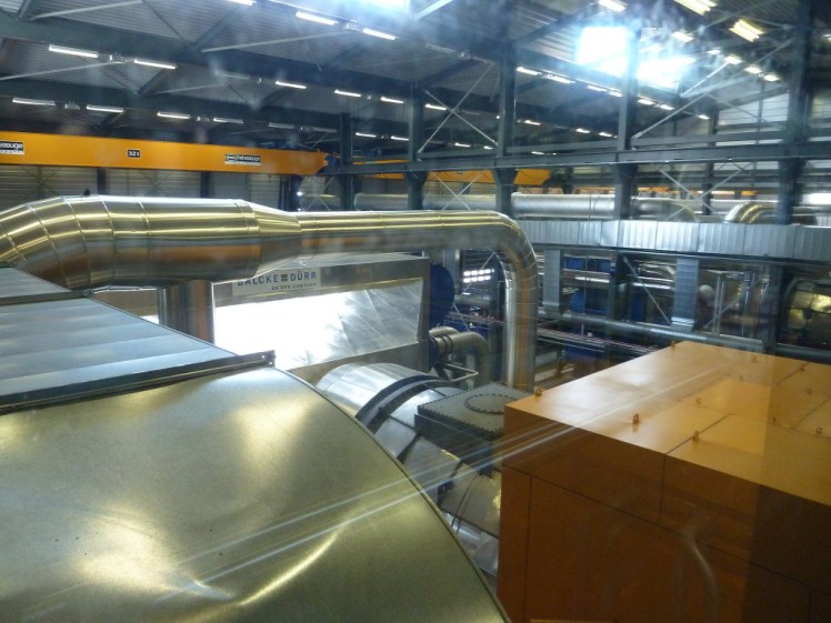 Inside a geothermal power station