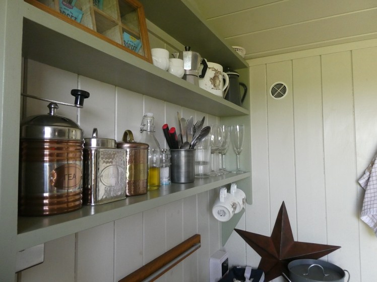 Shepherd's hut kitchen