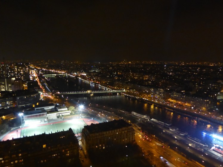 Paris by night from the 2nd floor of the Eiffel Tower