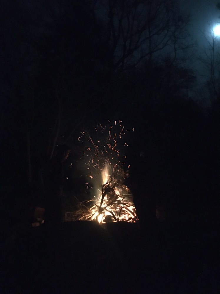 Sparkle & Ice campfire under the full moon