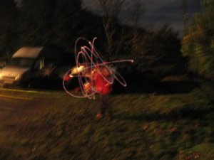 Me spinning LED poi