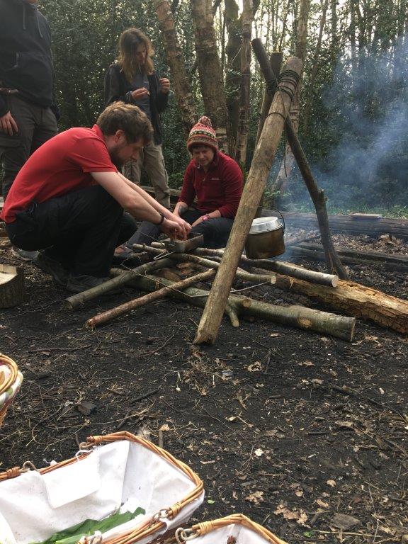 Cooking over the fire