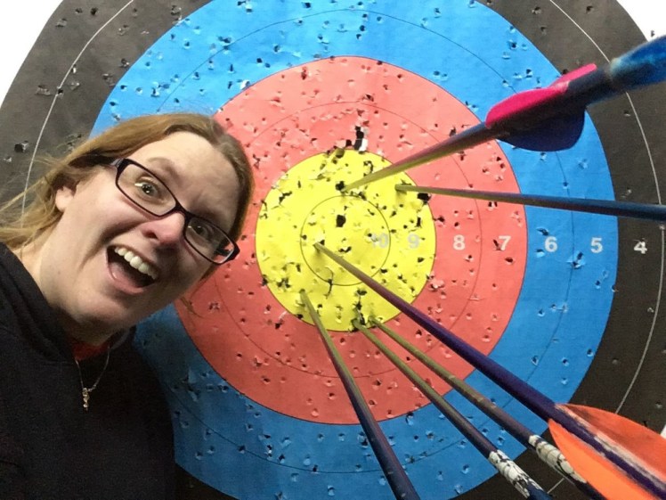 Archery teaching session with my Rangers