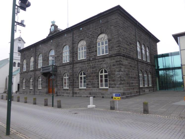 The new Alþing building in Reykjavik