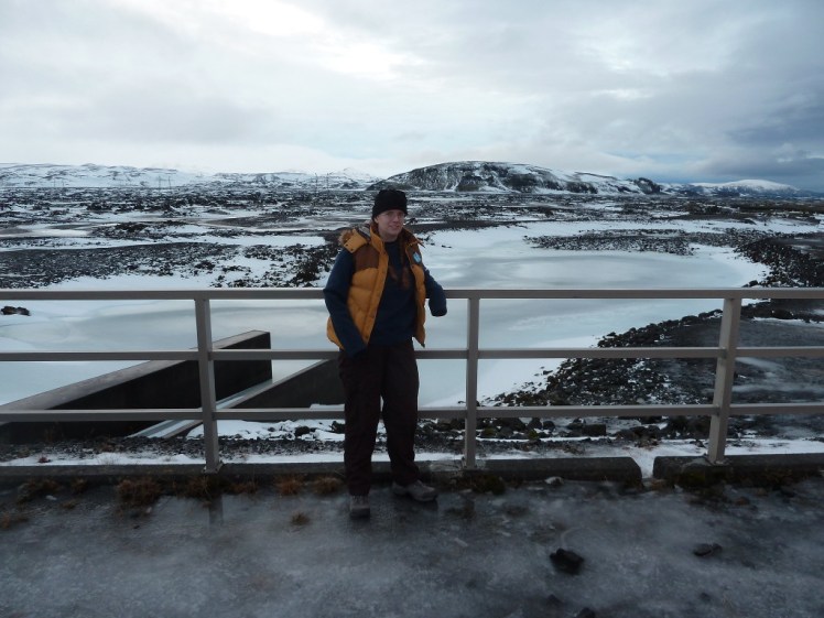 On top of the dam at the Búðarháls power station