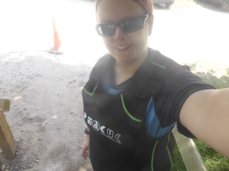 In wetsuit and ready for kayaking