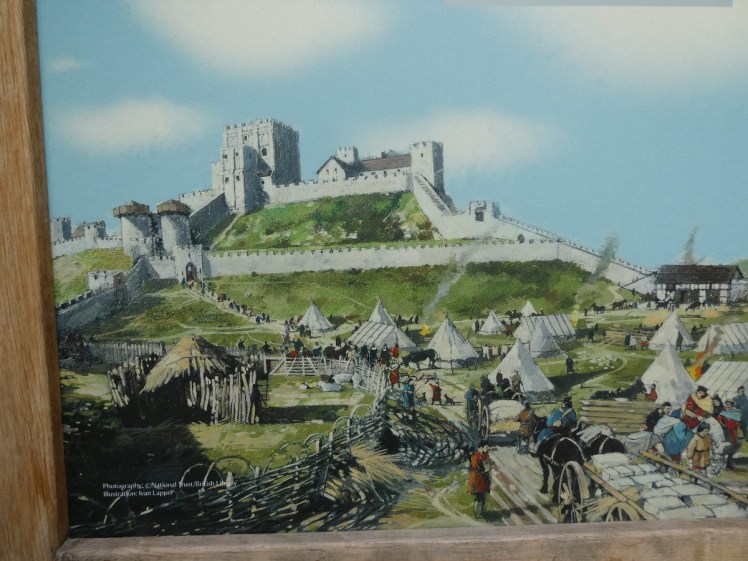 Painting of what Corfe Castle might have looked like