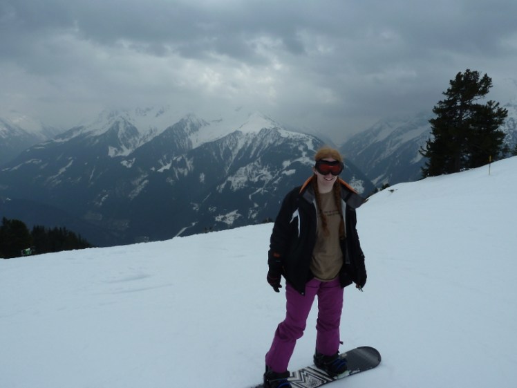 Me snowboarding in Mayrhofen