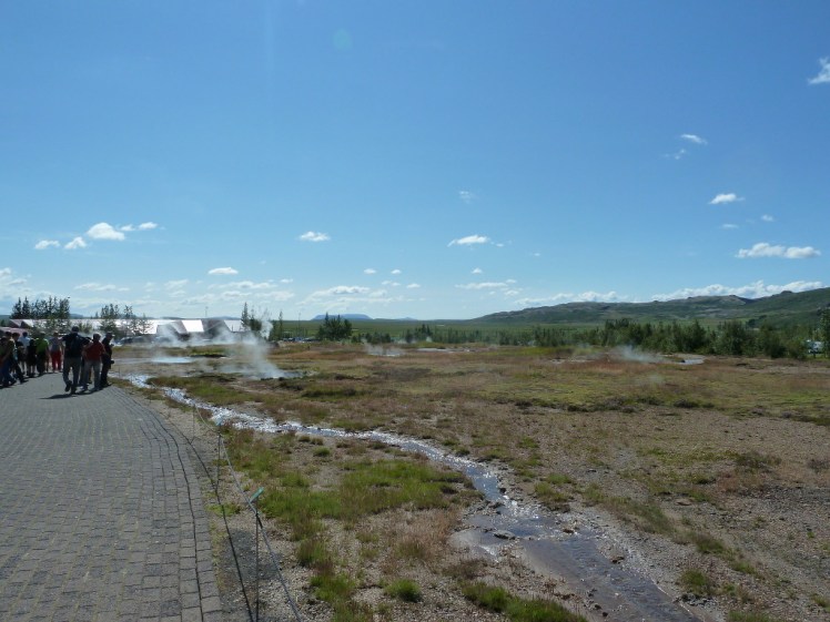 Boiling stream at Geysir - don't stand in it