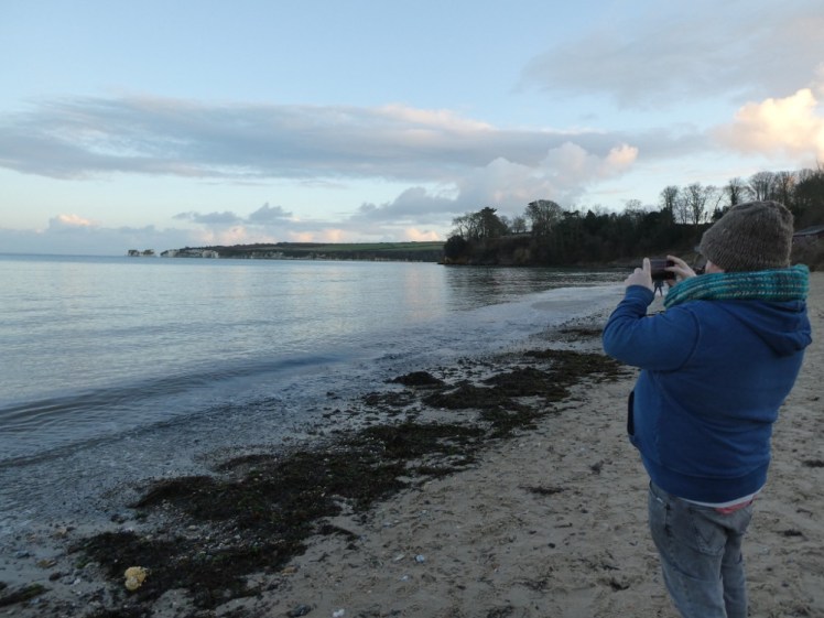 Tom taking photos of the view