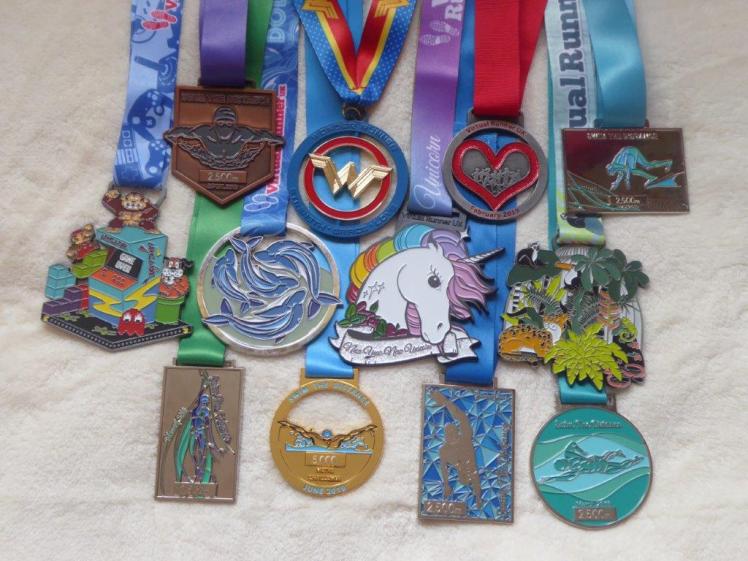 Virtual swimming & running medals