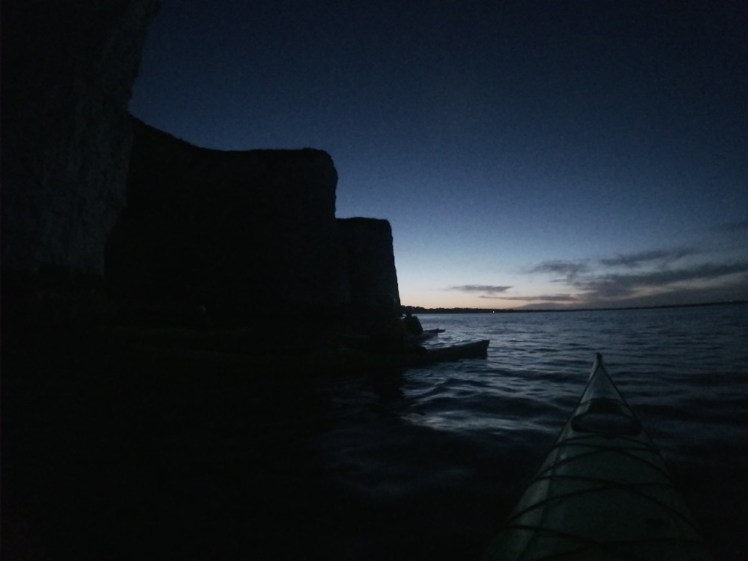 Looking back at the remnants of the sunset