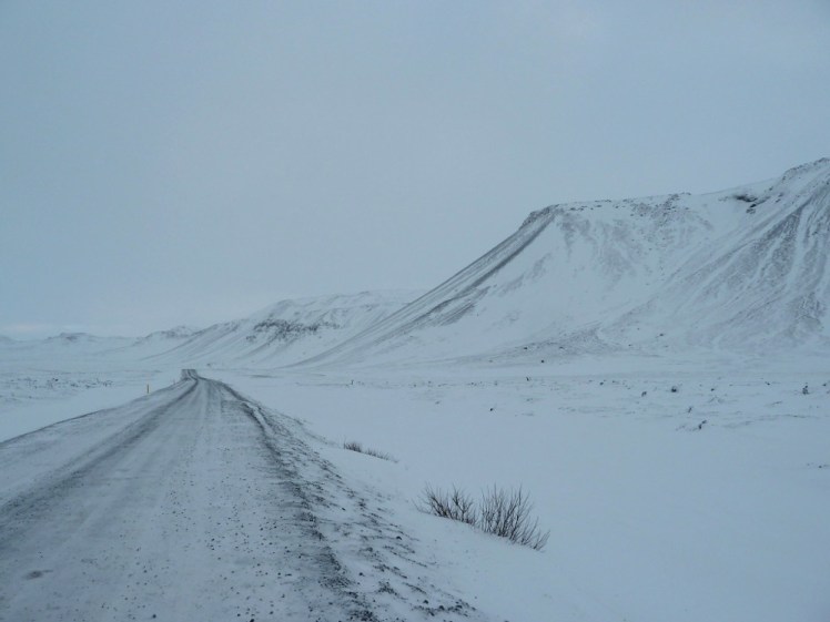 The great white nothing above Hafnarfjordur where the cave is hiding