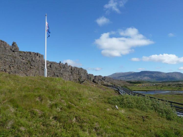 Estimated position of the Law Rock at Þingvellir today