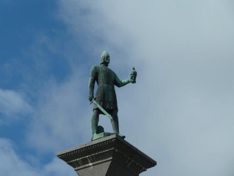 Olafur Tryggvason's statue in Trondheim
