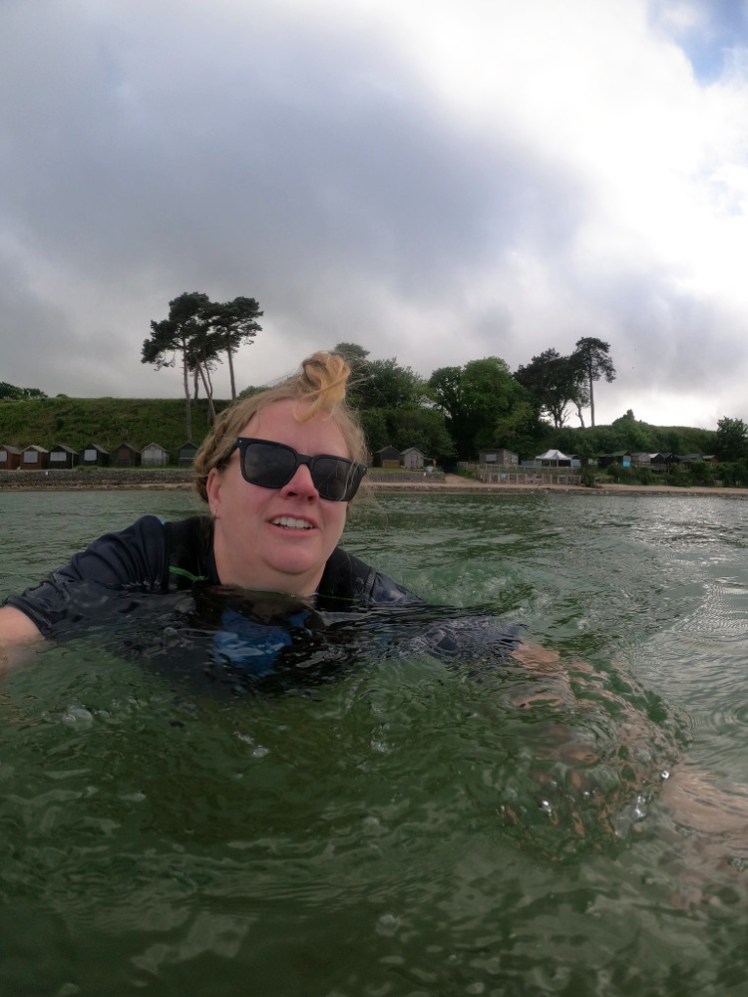 Turns out I only have two photos of me actually swimming and I look a bit more like I'm about to drown in this one.